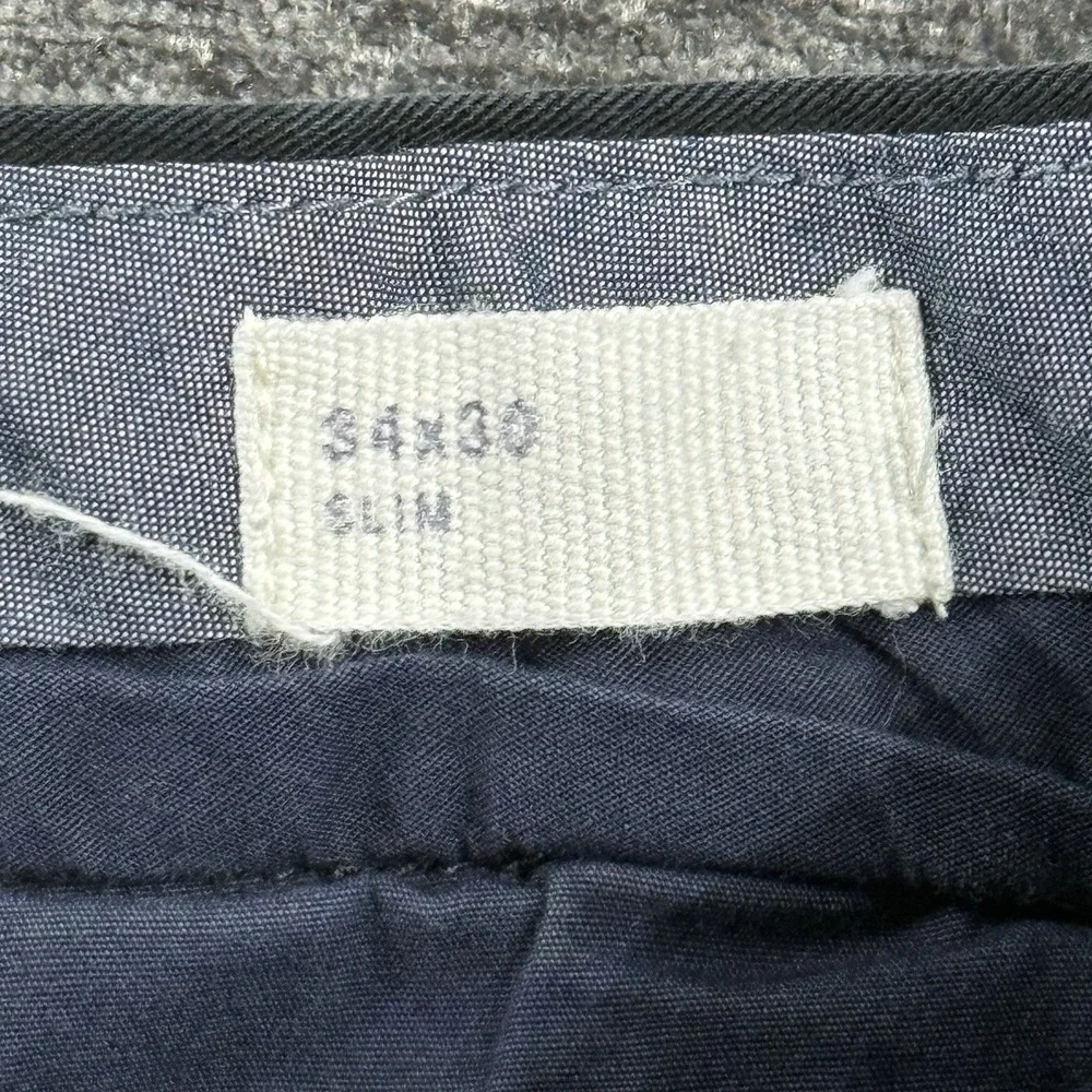 Gap Ultimate‎ Khaki Slim Fit Flat Front Pants Men's True Black Size 34x30 Chino